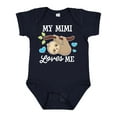 thumbnail image 1 of Inktastic My Mimi Loves Me with Sloth and Hearts Boys or Girls Baby Bodysuit, 1 of 5