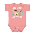 thumbnail image 1 of Inktastic My Mimi Loves Me with Sloth and Hearts Boys or Girls Baby Bodysuit, 1 of 5