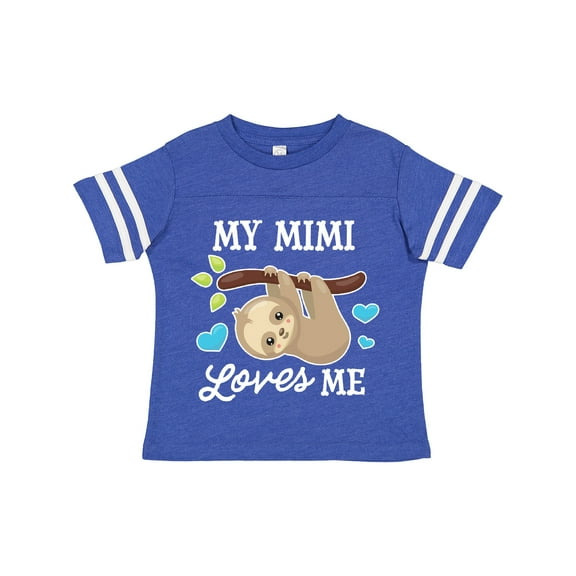 Inktastic My Mimi Loves Me with Sloth and Hearts Boys or Girls Toddler T-Shirt