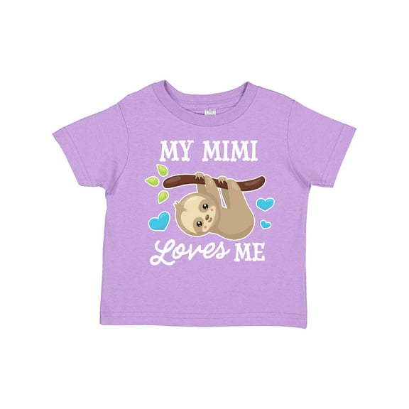Inktastic My Mimi Loves Me with Sloth and Hearts Boys or Girls Toddler T-Shirt