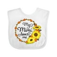 thumbnail image 1 of Inktastic My Mimi Loves Me with Sunflower Wreath Boys or Girls Baby Bib, 1 of 4