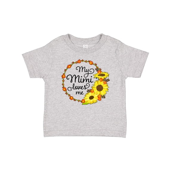 Inktastic My Mimi Loves Me with Sunflower Wreath Boys or Girls Baby T-Shirt