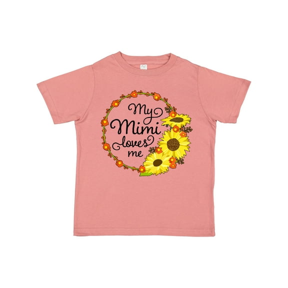 Inktastic My Mimi Loves Me with Sunflower Wreath Boys or Girls Toddler T-Shirt