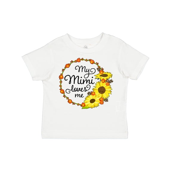 Inktastic My Mimi Loves Me with Sunflower Wreath Boys or Girls Toddler T-Shirt