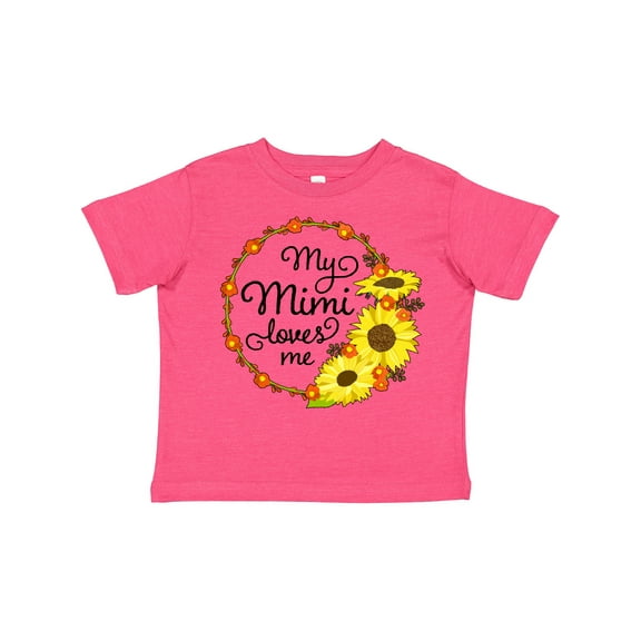 Inktastic My Mimi Loves Me with Sunflower Wreath Boys or Girls Toddler T-Shirt