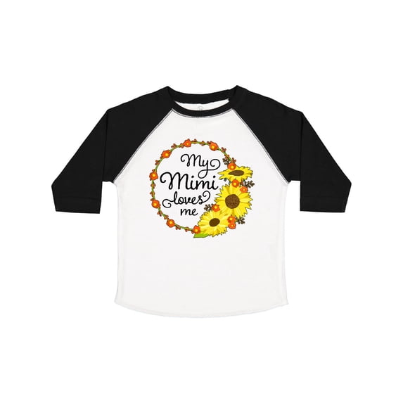 Inktastic My Mimi Loves Me with Sunflower Wreath Boys or Girls Toddler T-Shirt