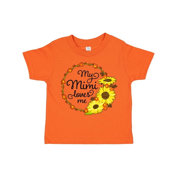 Inktastic My Mimi Loves Me with Sunflower Wreath Boys or Girls Toddler T-Shirt