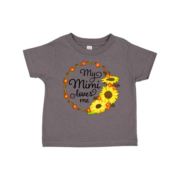Inktastic My Mimi Loves Me with Sunflower Wreath Boys or Girls Toddler T-Shirt