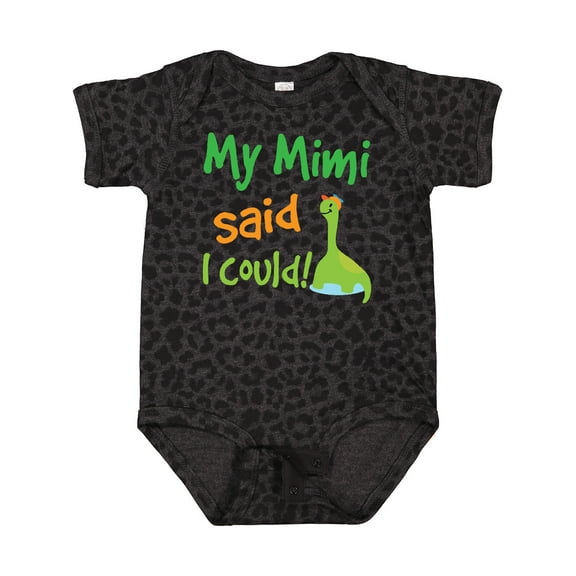 Inktastic My Mimi Said I Could Funny Dinosaur Boys Baby Bodysuit