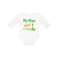 thumbnail image 1 of Inktastic My Mimi Said I Could Funny Dinosaur Boys Long Sleeve Baby Bodysuit, 1 of 5