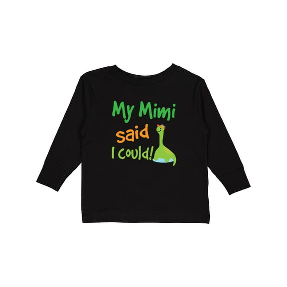 Inktastic My Mimi Said I Could Funny Dinosaur Boys Long Sleeve Toddler T-Shirt