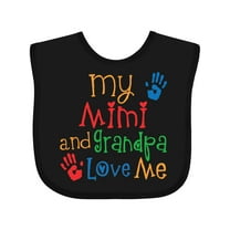 Inktastic My Mimi and Grandpa Love Me Boys or Girls Baby Bib