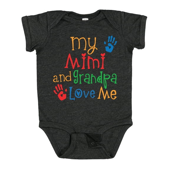 Inktastic My Mimi and Grandpa Love Me Boys or Girls Baby Bodysuit