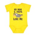 thumbnail image 1 of Inktastic My Mimi and Papa Love Me Sloth Girls Baby Bodysuit, 1 of 5