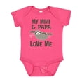 thumbnail image 1 of Inktastic My Mimi and Papa Love Me Sloth Girls Baby Bodysuit, 1 of 5