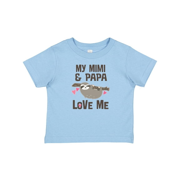 Inktastic My Mimi and Papa Love Me Sloth Girls Baby T-Shirt