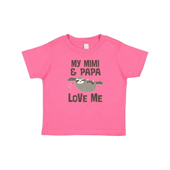 Inktastic My Mimi and Papa Love Me Sloth Girls Baby T-Shirt