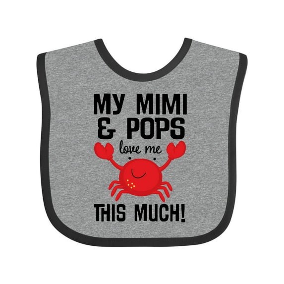 Inktastic My Mimi and Pops Love Me Boys or Girls Baby Bib