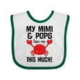 thumbnail image 1 of Inktastic My Mimi and Pops Love Me Boys or Girls Baby Bib, 1 of 4