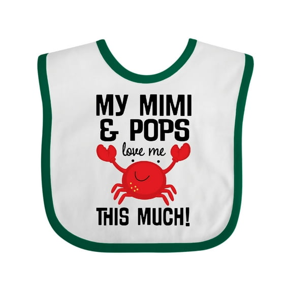 Inktastic My Mimi and Pops Love Me Boys or Girls Baby Bib