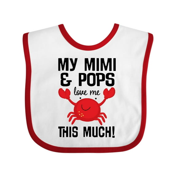 Inktastic My Mimi and Pops Love Me Boys or Girls Baby Bib