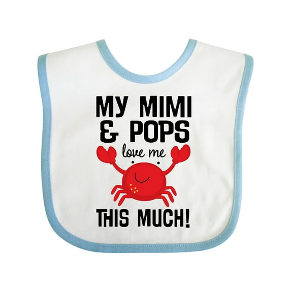 Inktastic My Mimi and Pops Love Me Boys or Girls Baby Bib