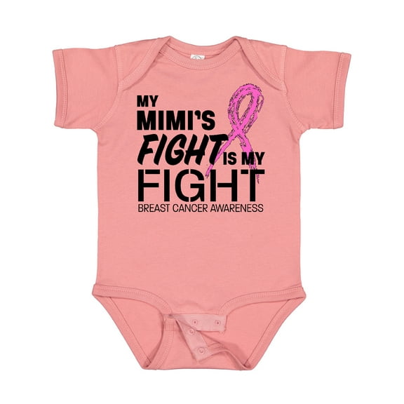 Inktastic My Mimi's Fight is My Fight Breast Cancer Awareness Boys or Girls Baby Bodysuit