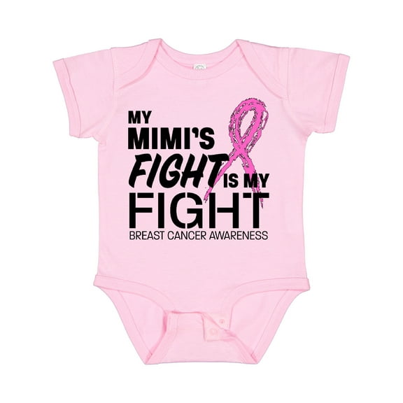 Inktastic My Mimi's Fight is My Fight Breast Cancer Awareness Boys or Girls Baby Bodysuit