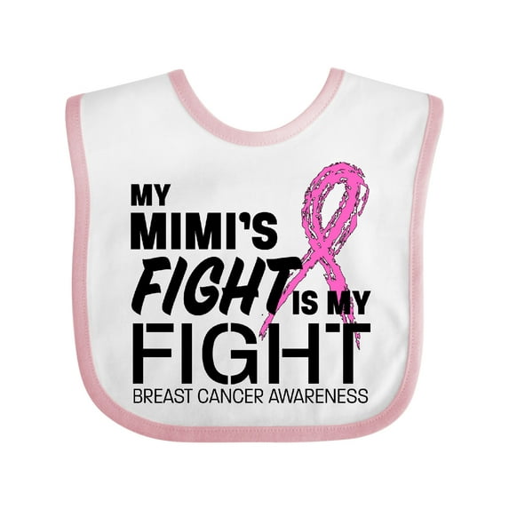 Inktastic My Mimi's Fight is My Fight- breast cancer awareness Boys or Girls Baby Bib