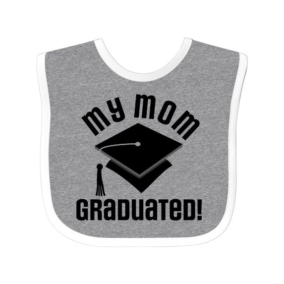 Inktastic My Mom Graduated Boys or Girls Baby Bib