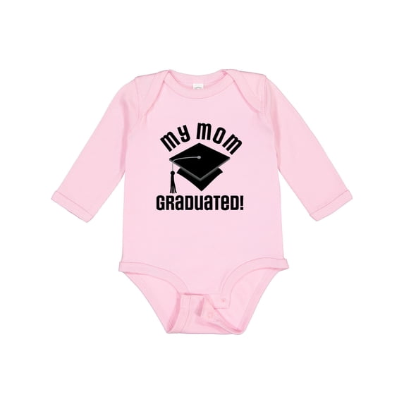 Inktastic My Mom Graduated Boys or Girls Long Sleeve Baby Bodysuit