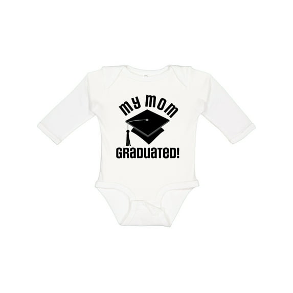 Inktastic My Mom Graduated Boys or Girls Long Sleeve Baby Bodysuit