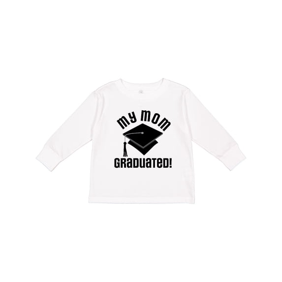 Inktastic My Mom Graduated Boys or Girls Long Sleeve Toddler T-Shirt