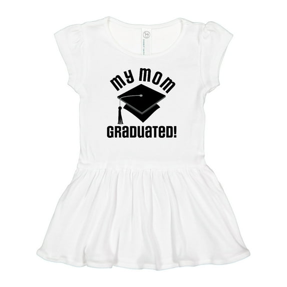 Inktastic My Mom Graduated Girls Baby Dress