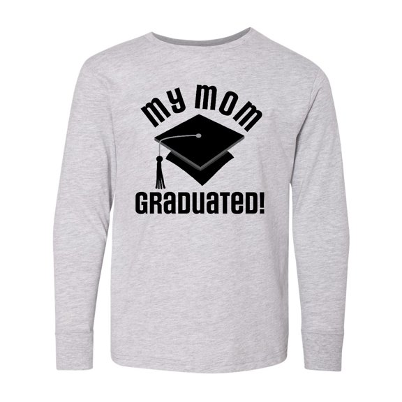 Inktastic My Mom Graduated Long Sleeve Youth T-Shirt