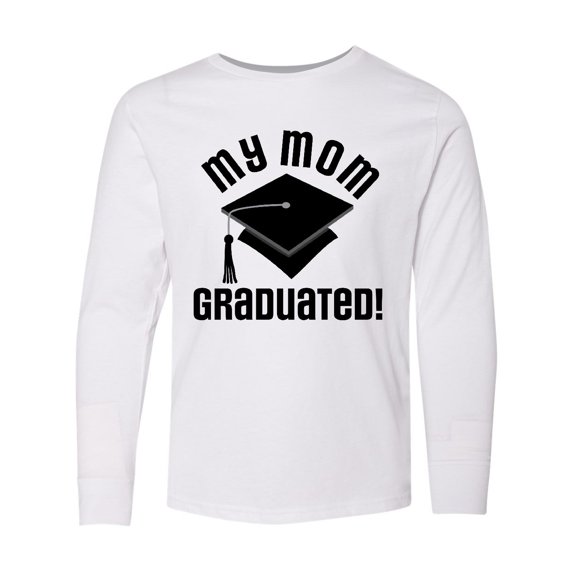 Inktastic My Mom Graduated Long Sleeve Youth T-Shirt