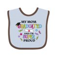 thumbnail image 1 of Inktastic My Mom Graduated and I'm Super Proud Boys or Girls Baby Bib, 1 of 4