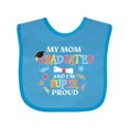 thumbnail image 1 of Inktastic My Mom Graduated and I'm Super Proud Boys or Girls Baby Bib, 1 of 4
