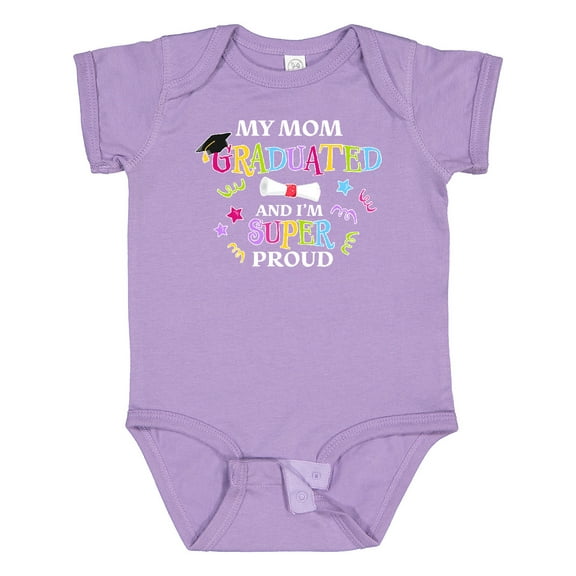 Inktastic My Mom Graduated and I'm Super Proud Boys or Girls Baby Bodysuit