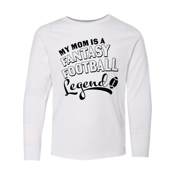 Inktastic My Mom Is a Fantasy Football Legend Long Sleeve Youth T-Shirt