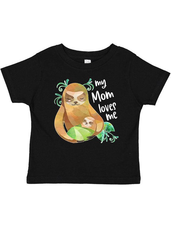 My Mom Loves Me Cute Sloth and Baby Boys or Girls Baby T-Shirt