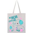 thumbnail image 1 of Inktastic My Mom Loves Me-cute elephants Tote Bag, 1 of 3