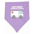 thumbnail image 1 of Inktastic My Mom Saves Lives Ambulance Baby Bandana Bib, 1 of 4