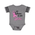 thumbnail image 1 of Inktastic My Mom is My Hero- Breast Cancer Awareness Boys or Girls Baby Bodysuit, 1 of 4