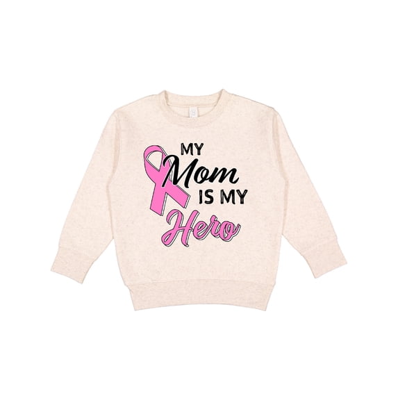 Inktastic My Mom is My Hero Breast Cancer Awareness Toddler Sweatshirt