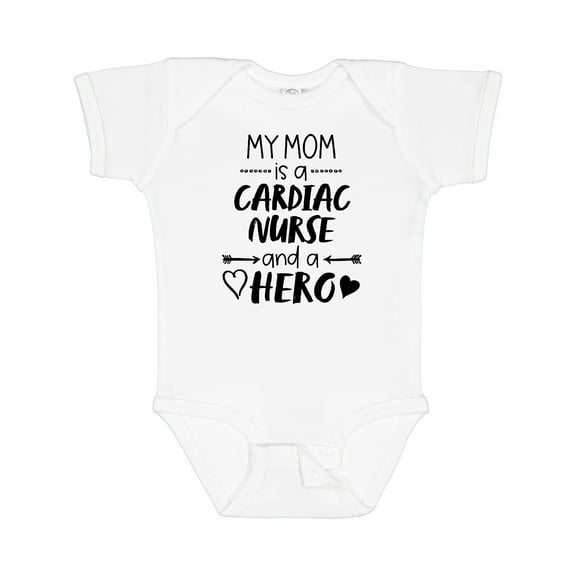 Inktastic My Mom is a Cardiac Nurse and a Hero Boys or Girls Baby Bodysuit