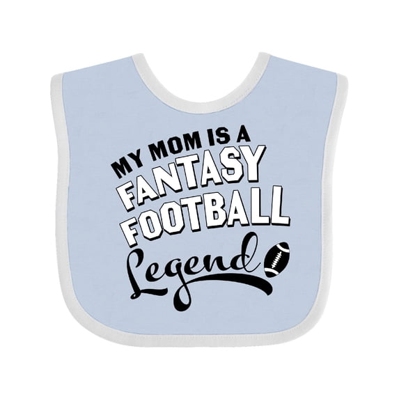 Inktastic My Mom is a Fantasy Football Legend Boys or Girls Baby Bib