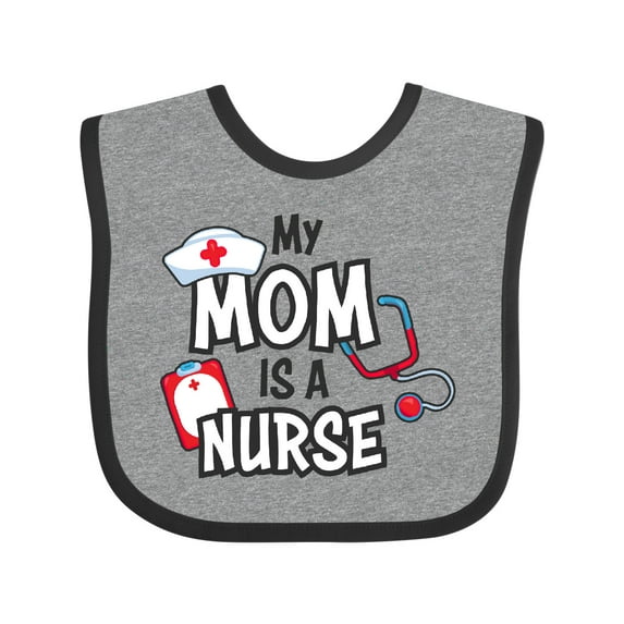 Inktastic My Mom is a Nurse Boys or Girls Baby Bib