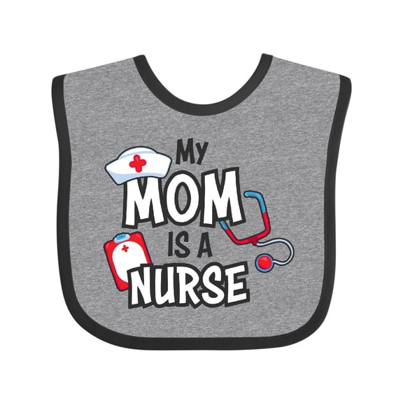 Inktastic My Mom is a Nurse Boys or Girls Baby Bib