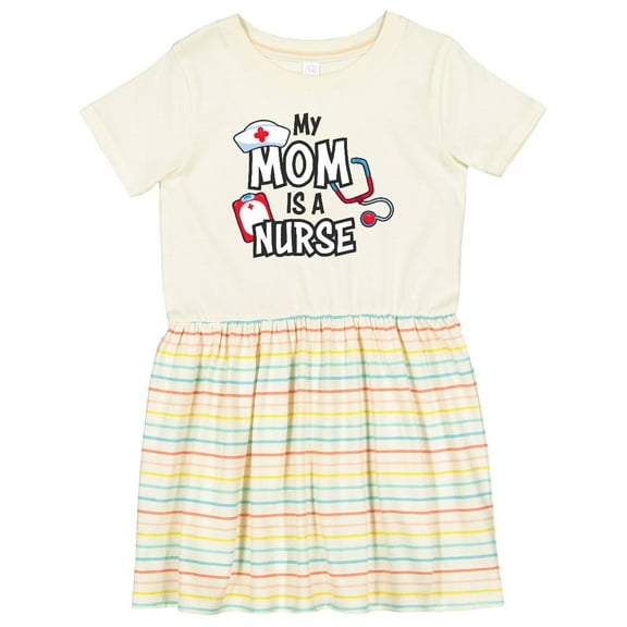 Inktastic My Mom is a Nurse Girls Toddler Dress